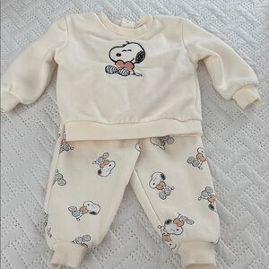 Peanuts Cream Snoopy Infant Set